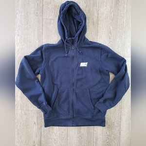 Nike Dark Blue Zip-Up Hoodie Size Medium